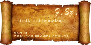 Frindt Szilveszter névjegykártya